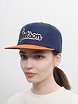 Бейсболка STETSON арт. 7790108 BASEBALL CAP RETRO SCRIPT (синий / оранжевый)
